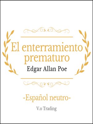 cover image of El enterramiento prematuro